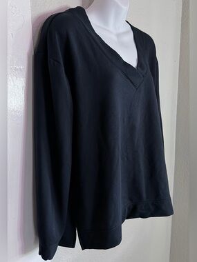 Orvis Black Soft Knit Sweatshirt Women L